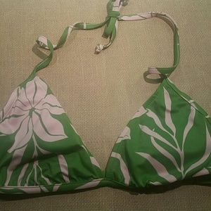 Green and Pink Bikini Top